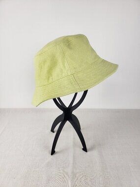 Madewell Short-Brimmed Bucket Hat Lime Green Cotton Canvas Womens M/L